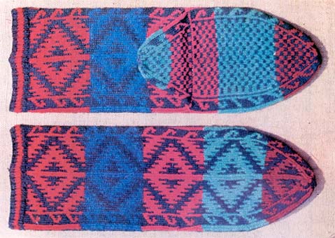 Knitted Socks, Baklava (sweet pastry) Pattern, Corum